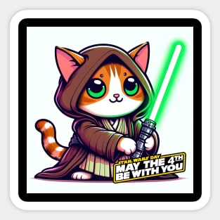 May the 4th be with you cat Sticker